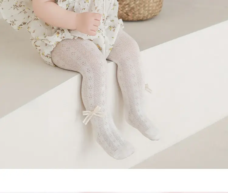White Bow Boneless Baby Socks for Girls — feature 10