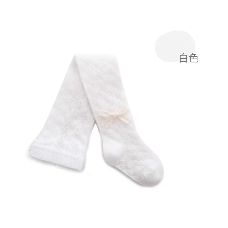 White Bow Boneless Baby Socks for Girls