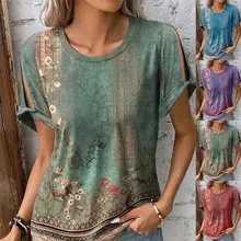 Women Chiffon V-Neck T-Shirt White Loose Fit Casual Top — feature 51