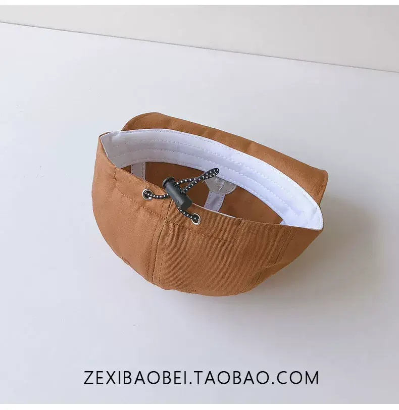 Brown Embroidered Bean Hat for Kids — feature 8
