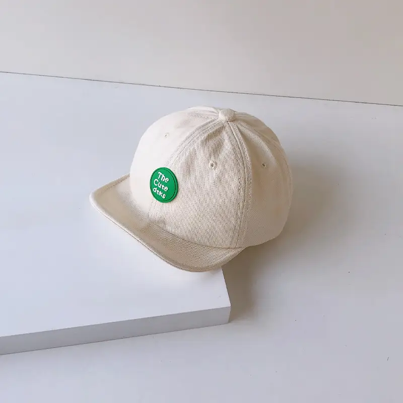 Brown Embroidered Bean Hat for Kids - Image 18