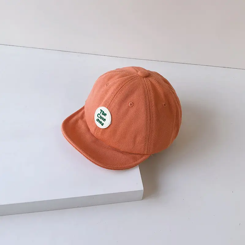 Brown Embroidered Bean Hat for Kids - Image 19