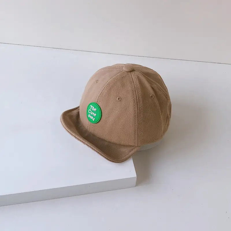 Brown Embroidered Bean Hat for Kids - Image 21
