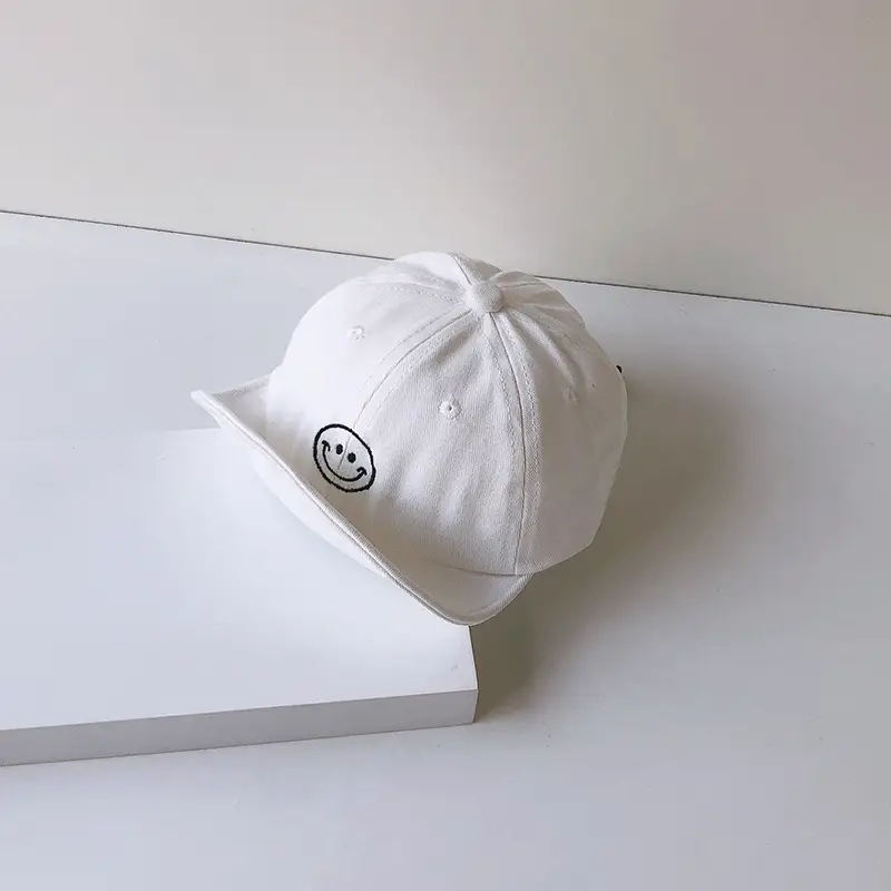 Brown Embroidered Bean Hat for Kids - Image 6