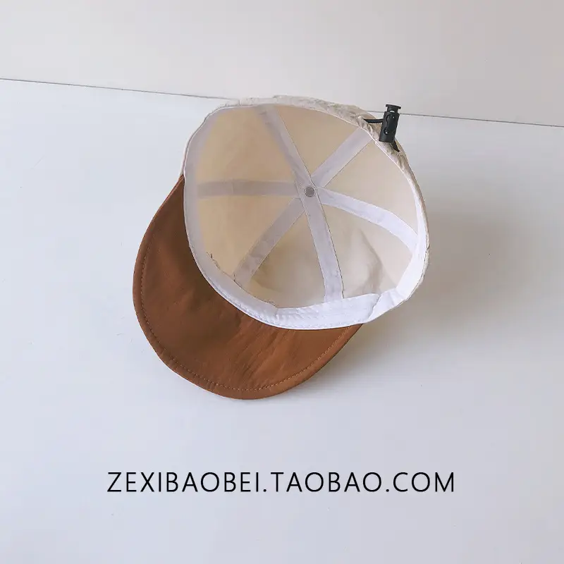 Brown Cotton Baseball Cap for Men Women Summer Wear