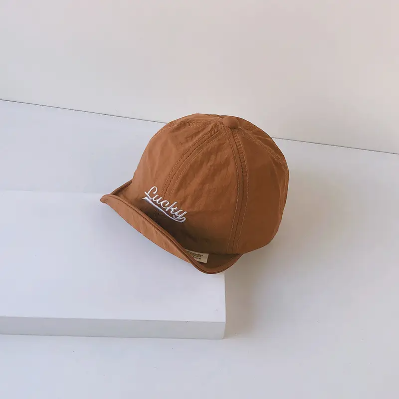 Brown Cotton Baseball Cap for Men Women Summer Wear