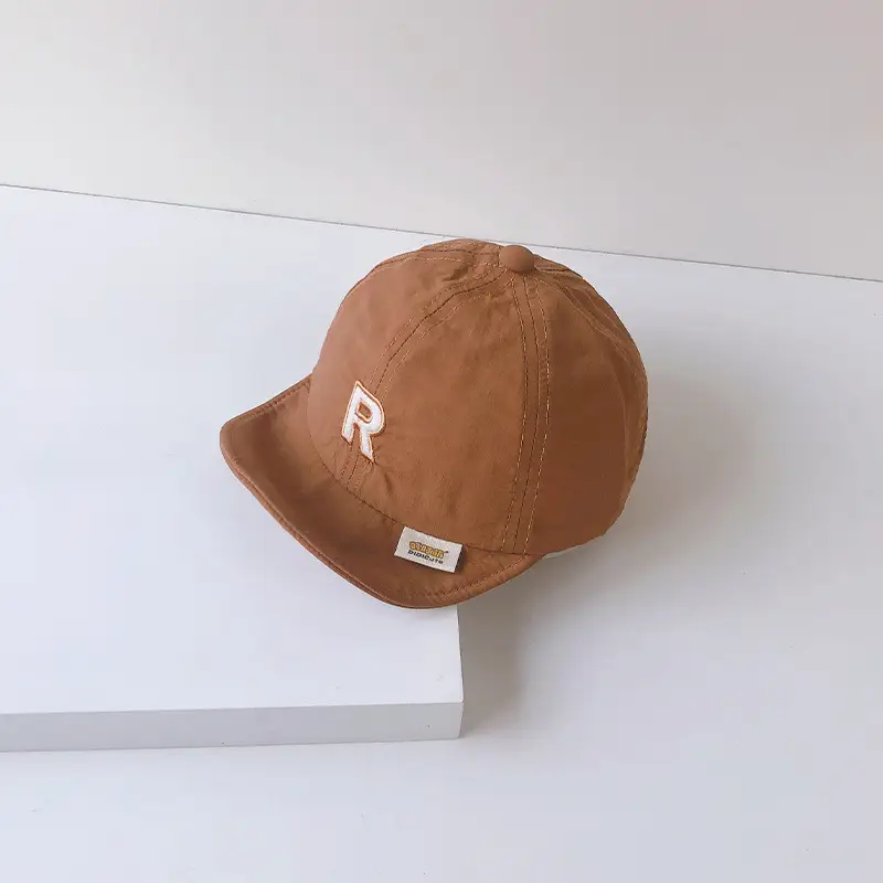 Brown Cotton Baseball Cap for Men Women Summer Wear