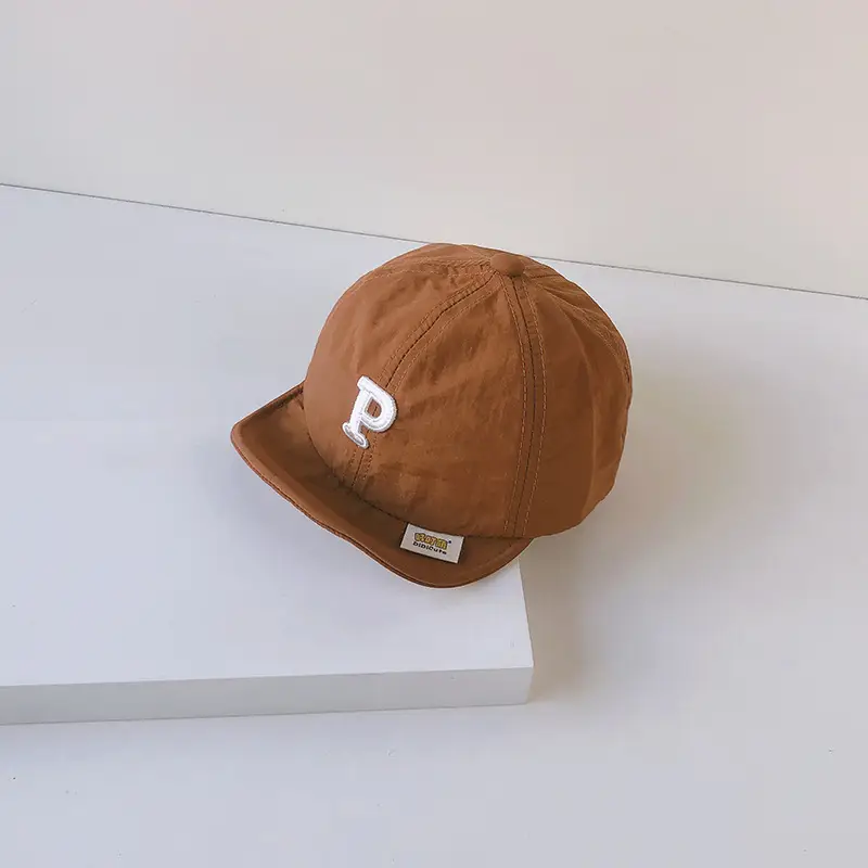 Brown Cotton Baseball Cap for Men Women Summer Wear