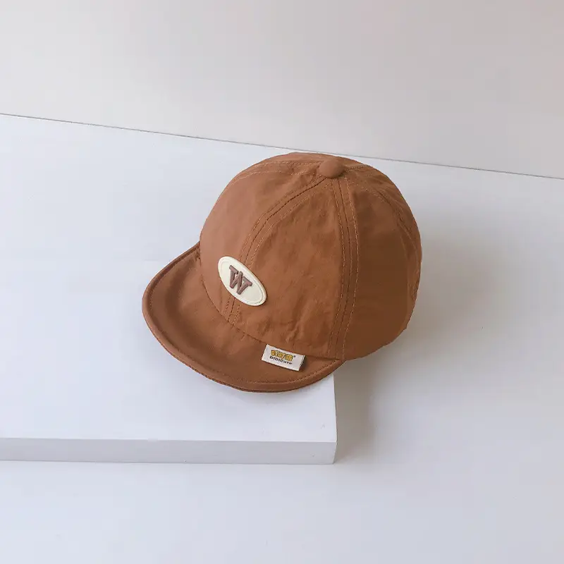 Brown Cotton Baseball Cap for Men Women Summer Wear