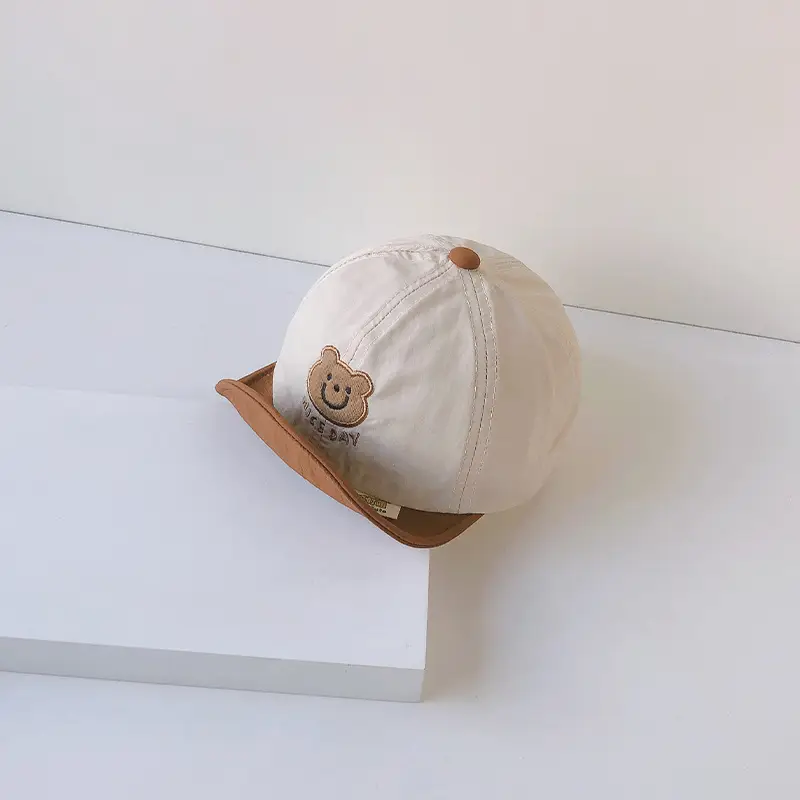 Brown Cotton Baseball Cap for Men Women Summer Wear
