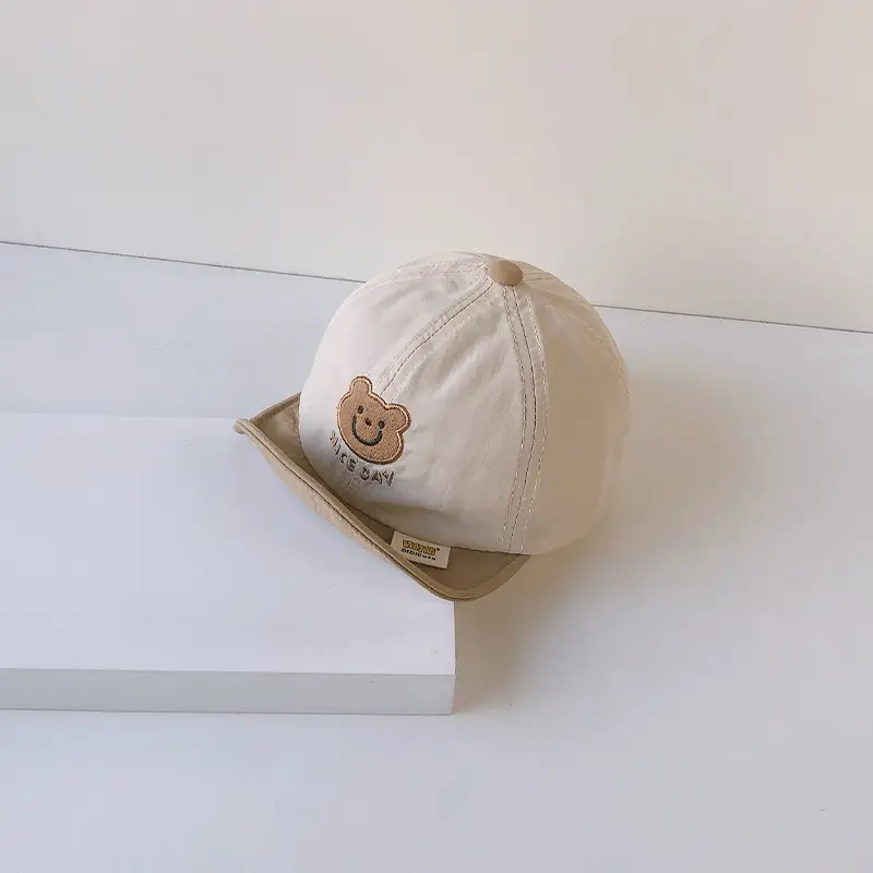 Brown Cotton Baseball Cap for Men Women Summer Wear