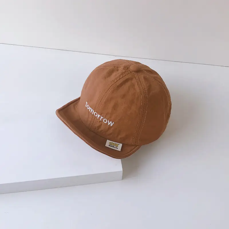 Brown Cotton Baseball Cap for Men Women Summer Wear