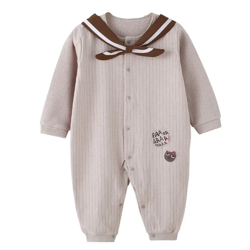 Baby Jumpsuit Class A Pure Cotton Shushed Climbing - Image 8