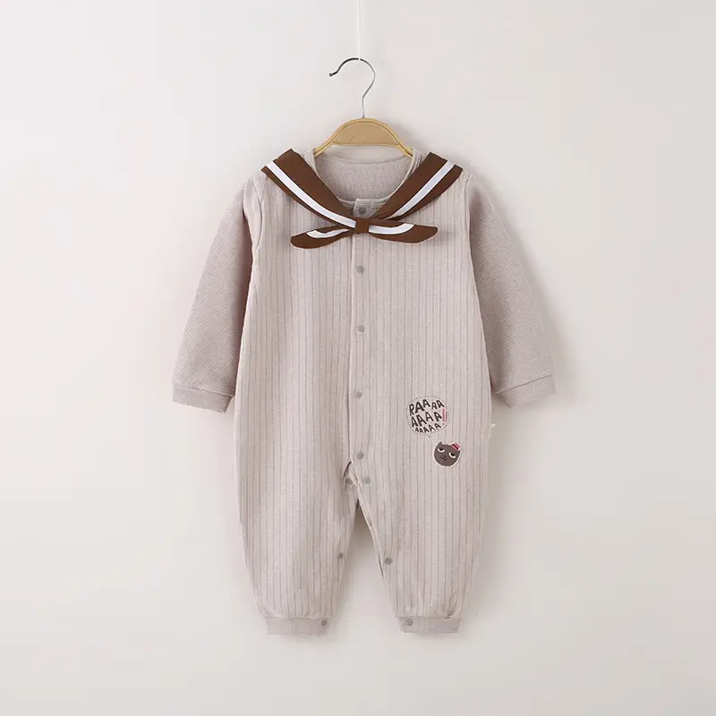 Baby Jumpsuit Class A Pure Cotton Shushed Climbing - Image 3