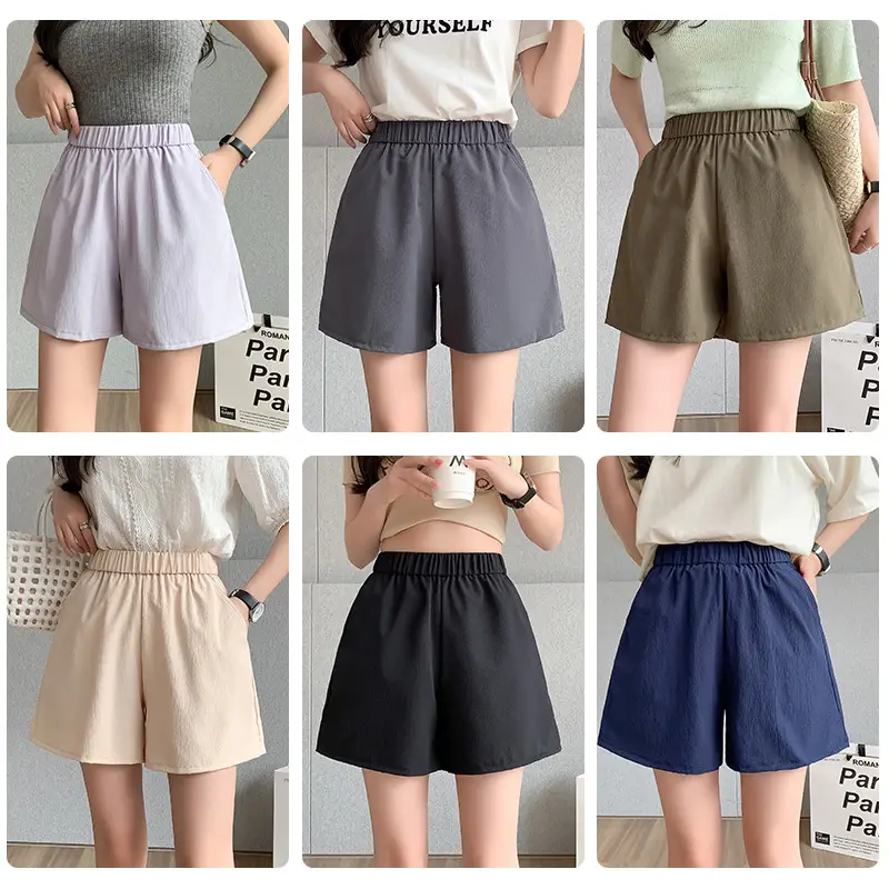 Women's Quick-Drying Crepe Shorts Large Size - Image 7