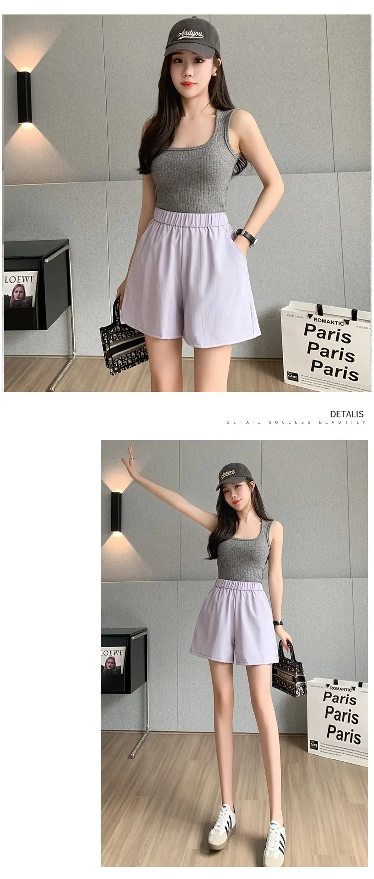 Women's Quick-Drying Crepe Shorts Large Size — feature 10