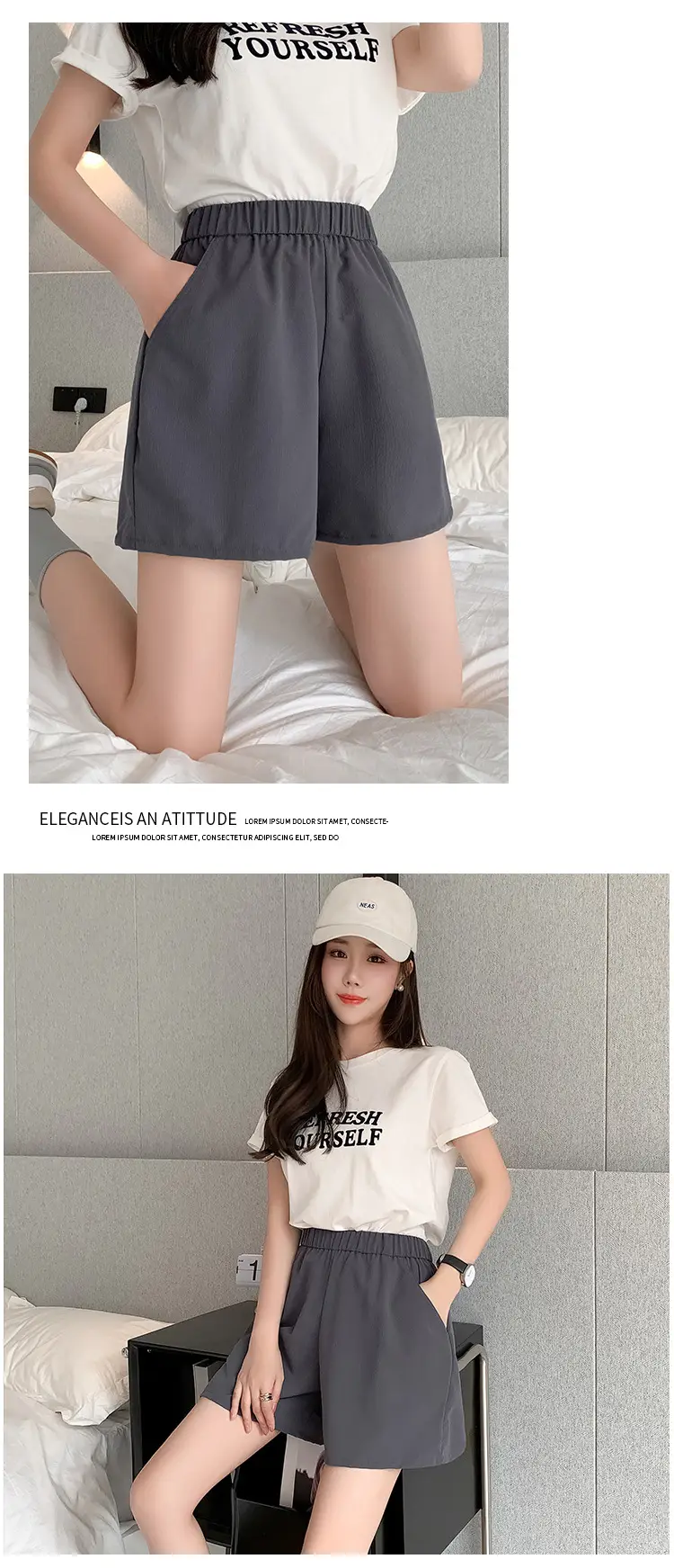 Women's Quick-Drying Crepe Shorts Large Size — feature 7