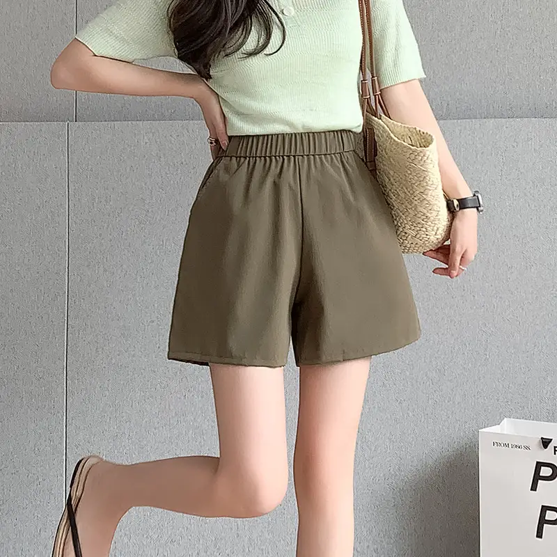 Women's Quick-Drying Crepe Shorts Large Size - Image 5