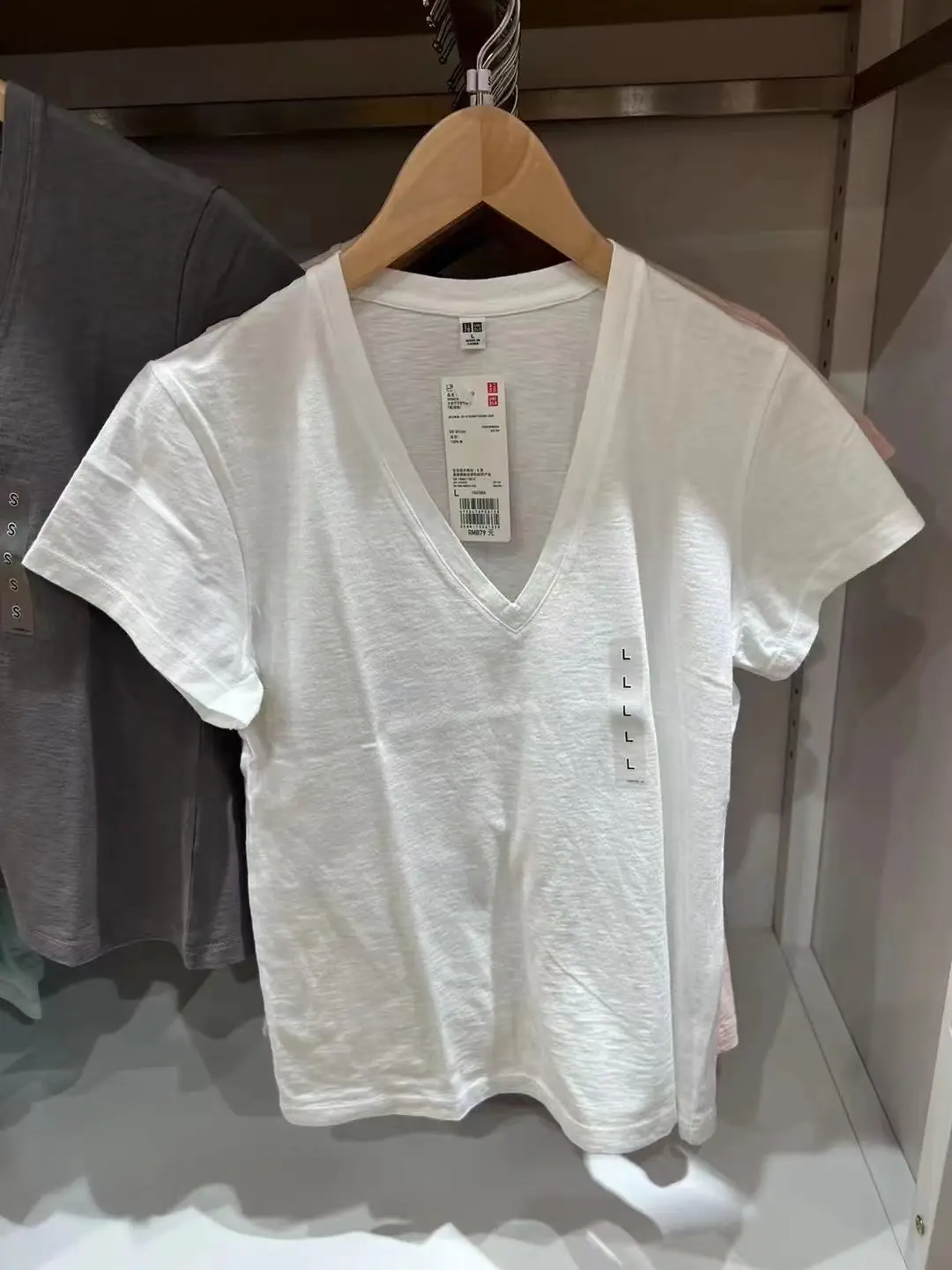 Japanese Women V Neck Bamboo Yarn T-Shirt Pink 2023 - Image 7