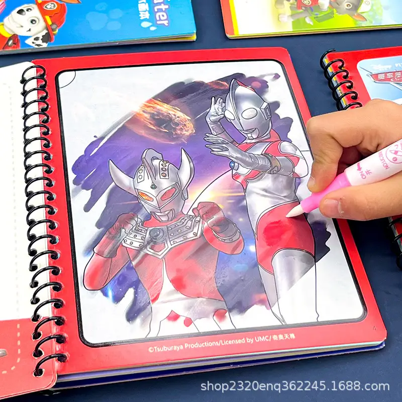 Children's water Painting Book 5 magic water repeated painting book 2-6 years old kindergarten color painting repeated graffiti toys