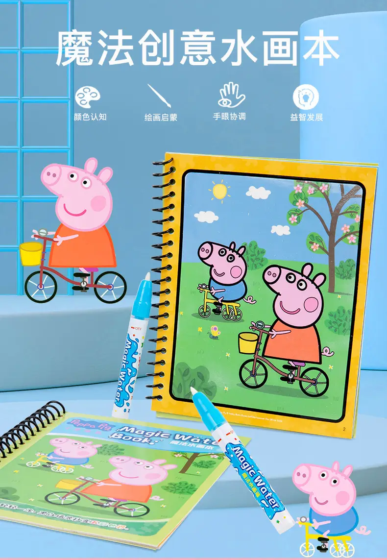Children's water Painting Book 5 magic water repeated painting book 2-6 years old kindergarten color painting repeated graffiti toys — feature 2