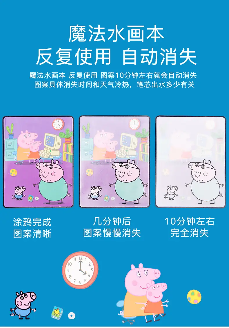 Children's water Painting Book 5 magic water repeated painting book 2-6 years old kindergarten color painting repeated graffiti toys — feature 6