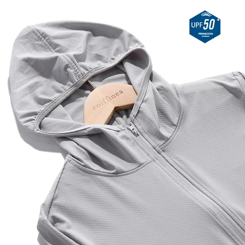 Women White Hooded Sun Protection Jacket UPF50+ — feature 5