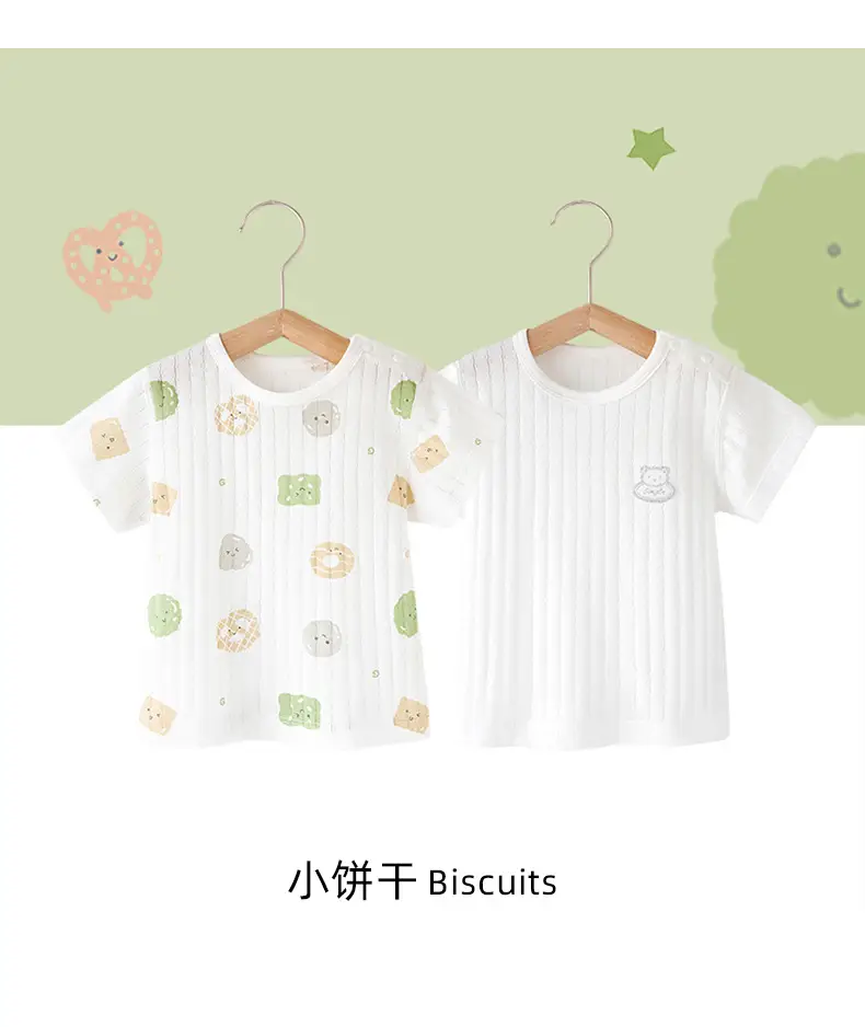 Baby Cotton Orange Print Short Sleeve Top — feature 14