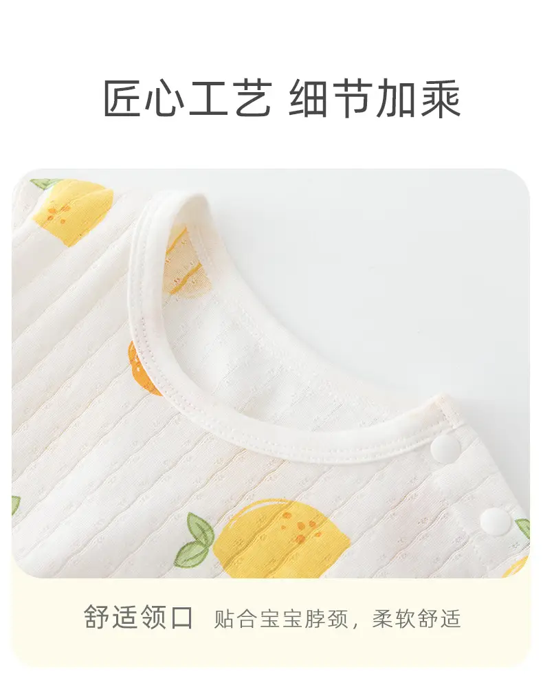 Baby Cotton Orange Print Short Sleeve Top — feature 15