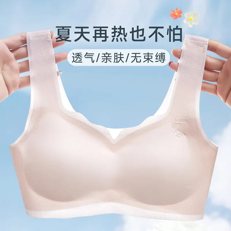 Developmental Student Underwear for Girls, Seamless, Middle and High School Students, Tube Top, Breathable, Thin Fixed Vest, Girls' Bra