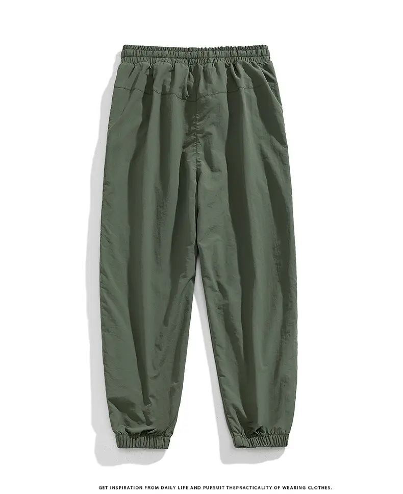 Men Black Multi-Pocket Loose Trousers Plus Size — feature 11