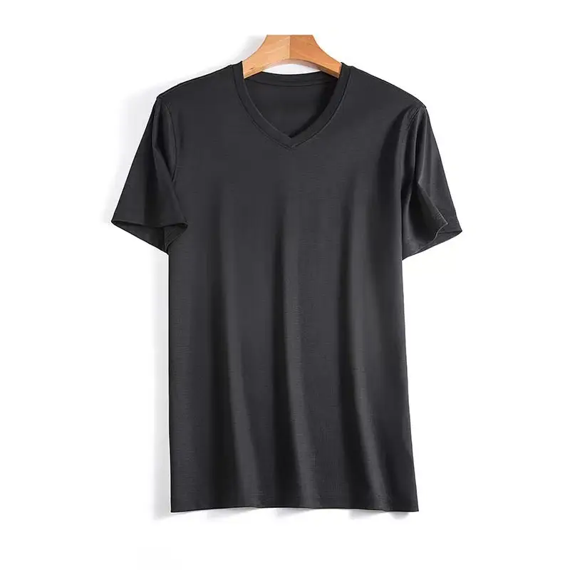 Men's Black T-Shirt Crew Neck Cool Feeling