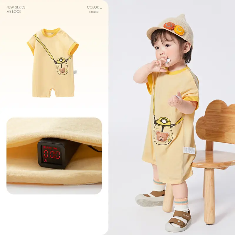 Pure Cotton Baby Outing Jumpsuit Summer New Style - Image 2
