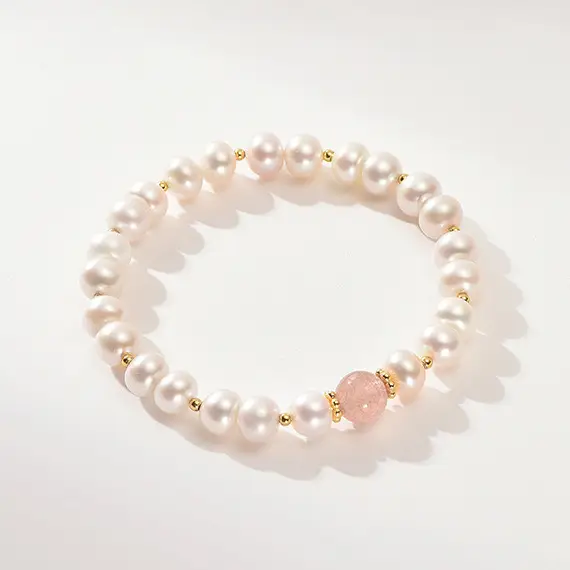 Broken Silver Pearl Bracelet for Girls Wholesale - Image 36