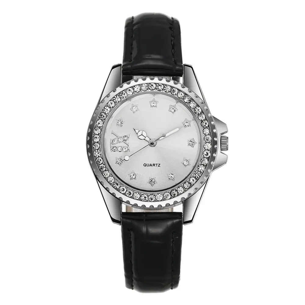 Green Star Dotted Ladies Quartz Watch with Leather Strap - Image 9