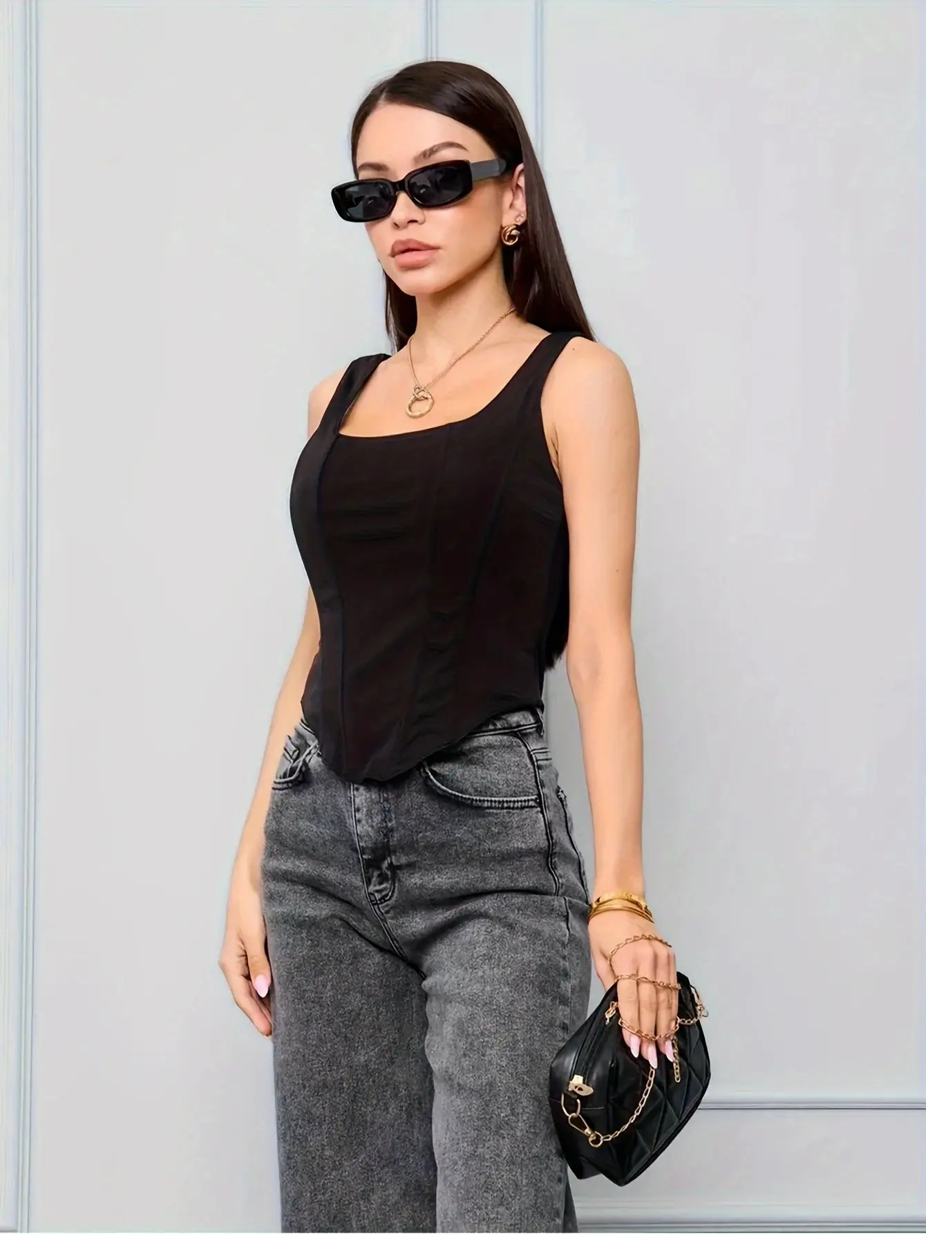 European American Women's 2023 Sexy Fishbone Sling Backless Vest Top — feature 14