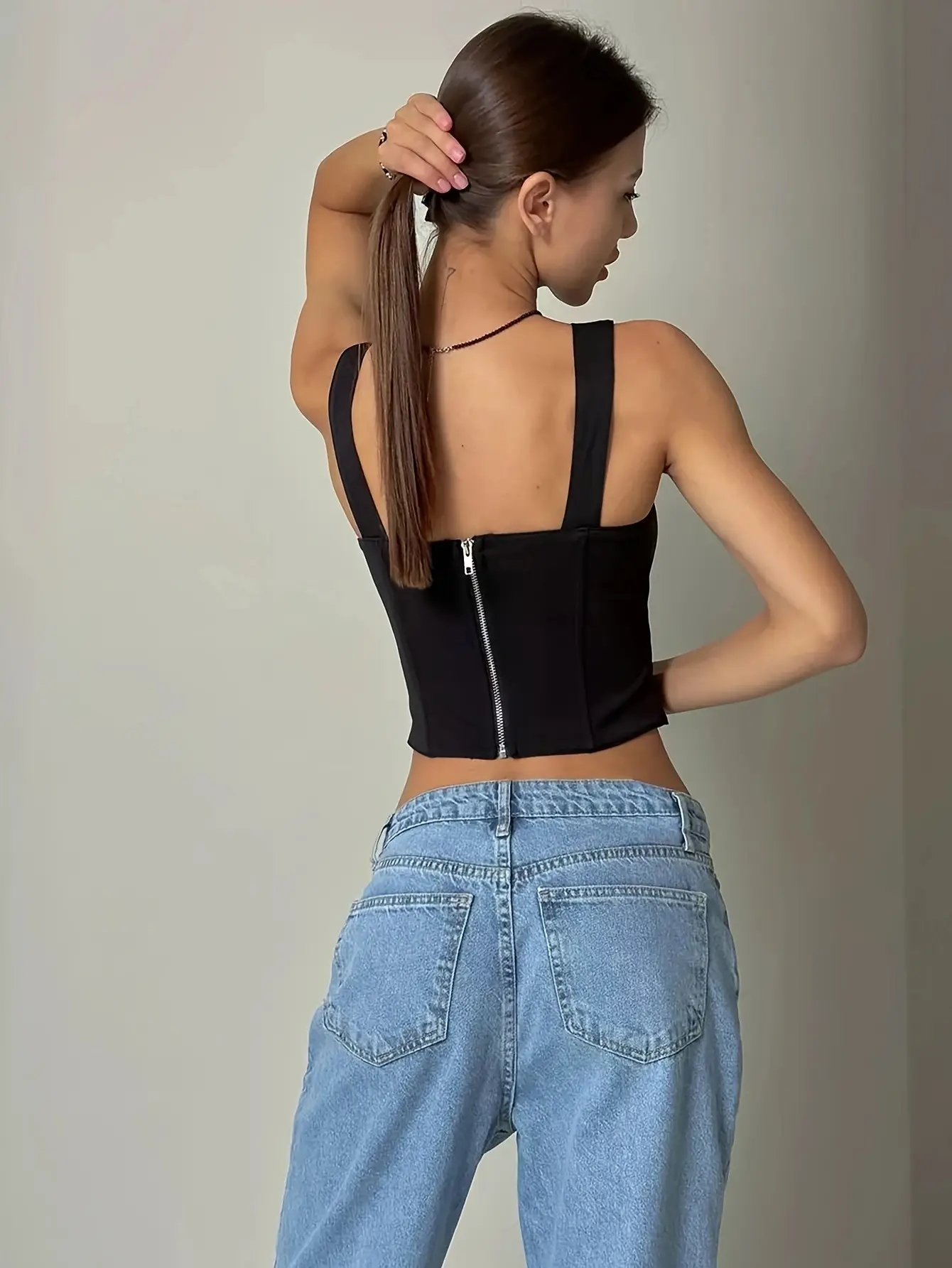 European American Women's 2023 Sexy Fishbone Sling Backless Vest Top — feature 19