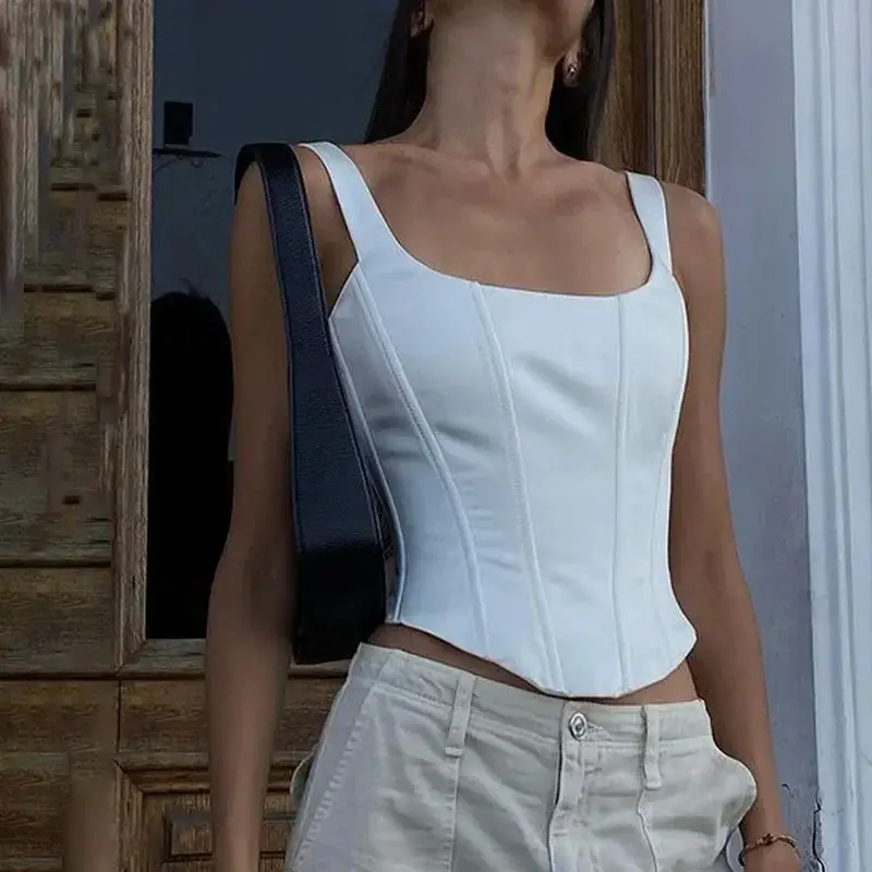 European American Women's 2023 Sexy Fishbone Sling Backless Vest Top - Image 2