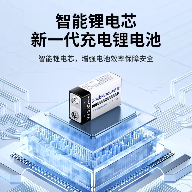 Double 9V rechargeable battery Type-C Port fast charging instrument multimeter microphone spot wholesale