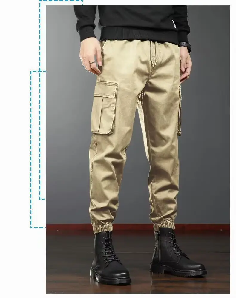 Men Black Slimming Casual Pants with Pocket Design — feature 12