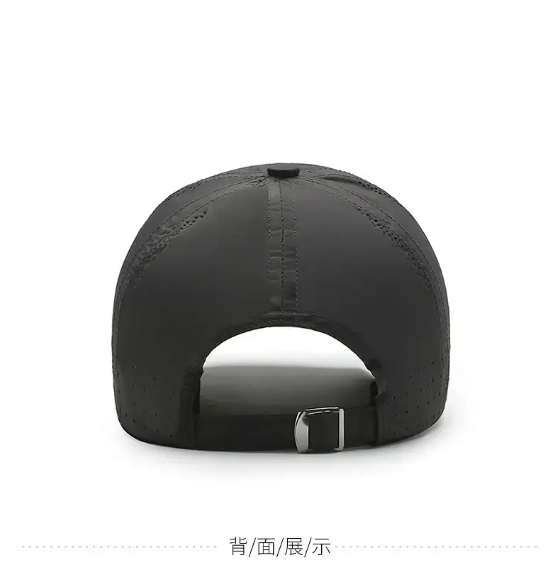 Men's Black Perforated Baseball Cap Outdoor Sports Sun Hat — feature 8