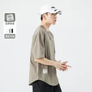 Qihaipeng Men's Japanese Striped T-Shirt Summer Loose Fit — feature 3