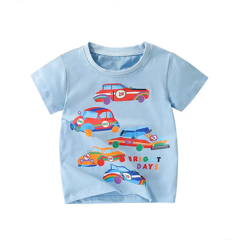Children's Cotton Car Print T-Shirt Bright Days Summer - Image 5