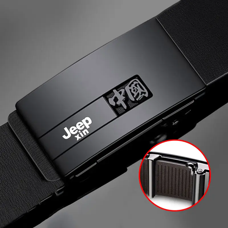 Men's Leather Belt Automatic Buckle Rubber Coated Wholesale - Image 3