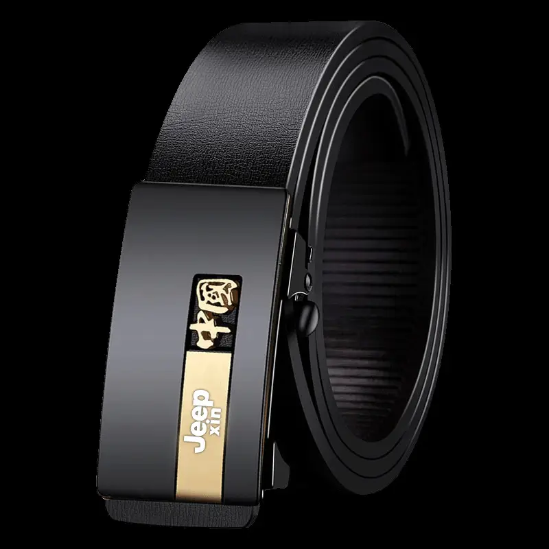 Men's Leather Belt Automatic Buckle Rubber Coated Wholesale - Image 4