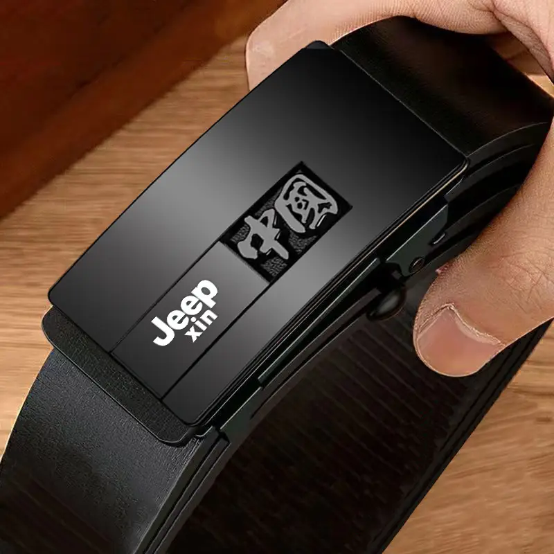 Men's Leather Belt Automatic Buckle Rubber Coated Wholesale - Image 2