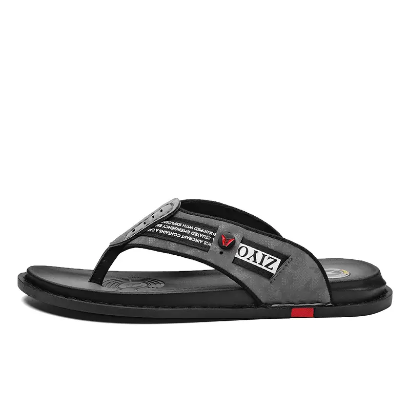 Men's 2023 Black Cross-Body Flat Flip Flops