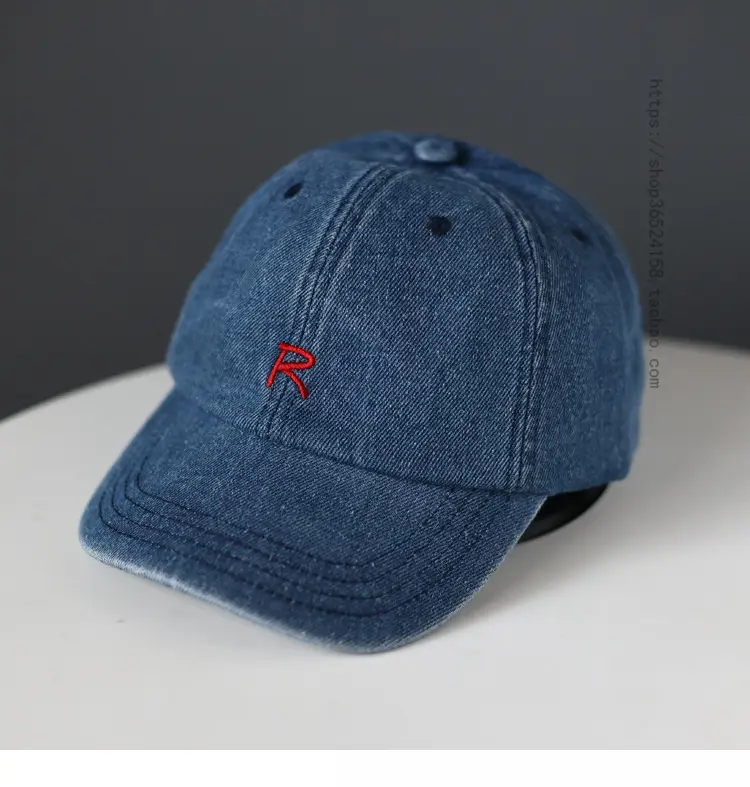 Women Blue Denim Letter Cap 2023 - Image 3