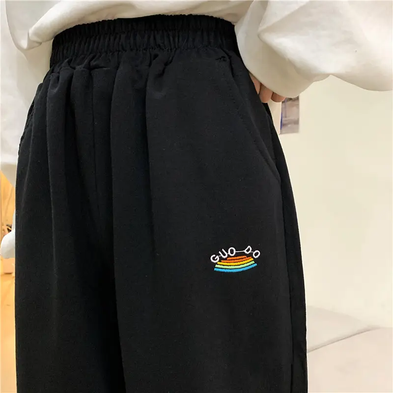 Korean Style Plus Size Embroidered Sweatpants Women — feature 10