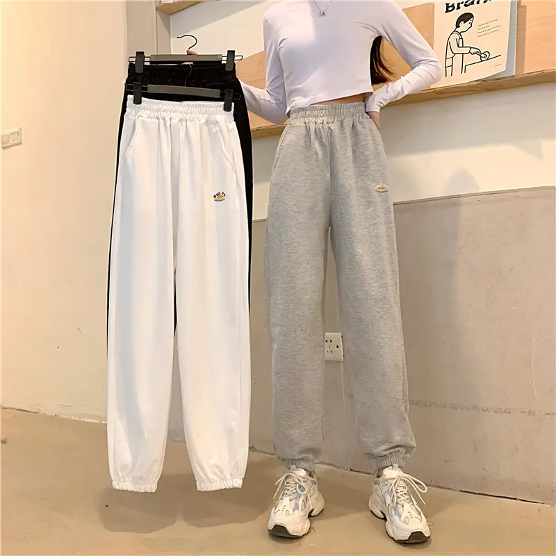 Korean Style Plus Size Embroidered Sweatpants Women — feature 2